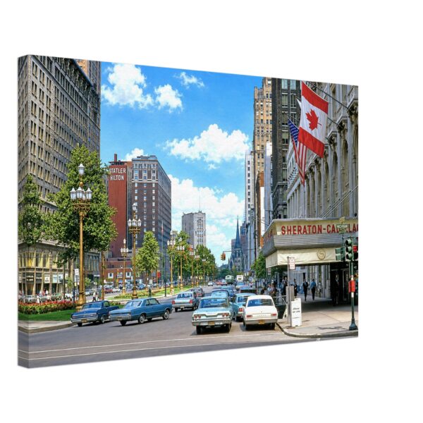 Sheraton-Cadillac Hotel, Detroit 1960s - Canvas Print 698ee8f2-6285-4e61-b719-2c4cdc310cc3
