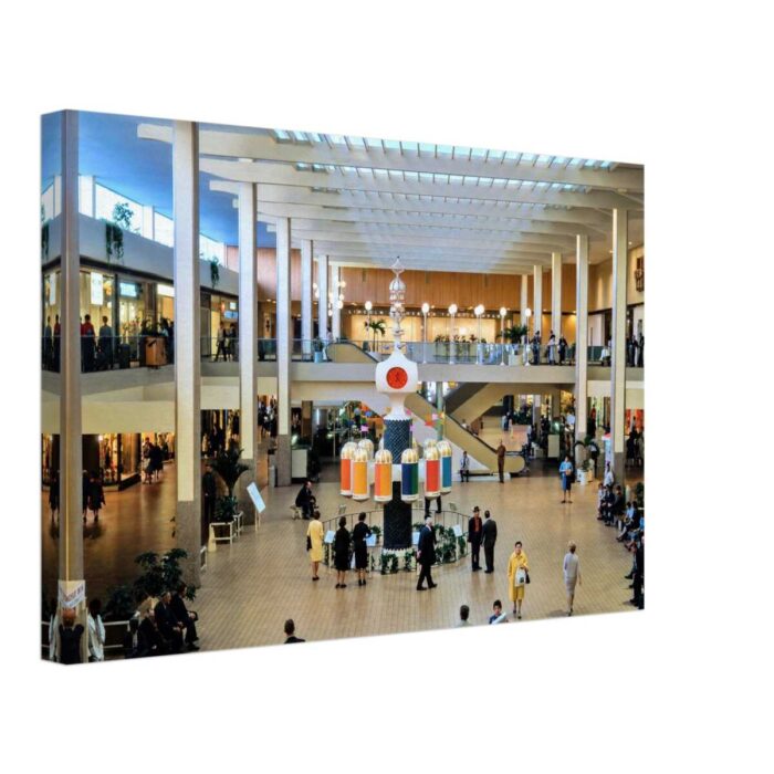 Midtown Plaza, Rochester, New York 1960s - Canvas Print 6a3121a0-b623-4461-af6c-a1fa0471cb94