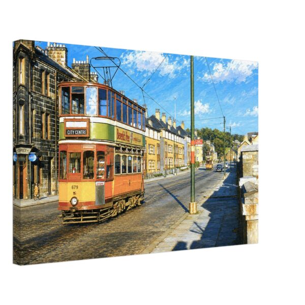Glasgow Tram 679, Scotland 1950s - Canvas Print 6bde6704-5851-4555-a91e-01d25159b7ff