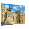 Windsor Castle and King Charles II Statue 1980s – Canvas Print 70852b58-adb7-443a-b493-752026d101ca