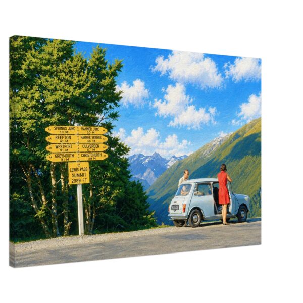 Lewis Pass Summit, South Island, New Zealand 1970s - Canvas Print 70ad70b9-8a8e-4c7f-9c0d-521da9b4ba7c