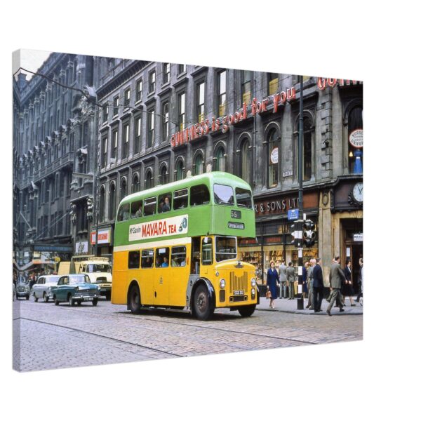 Leyland Titan Bus on Union Street, Glasgow, Scotland 1960s - Canvas Print 74c4ee7e-8189-4433-92b3-a5a1d2f3d334