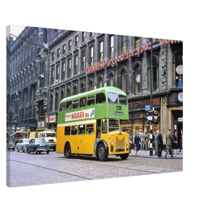 Leyland Titan Bus on Union Street, Glasgow, Scotland 1960s - Canvas Print 74c4ee7e-8189-4433-92b3-a5a1d2f3d334