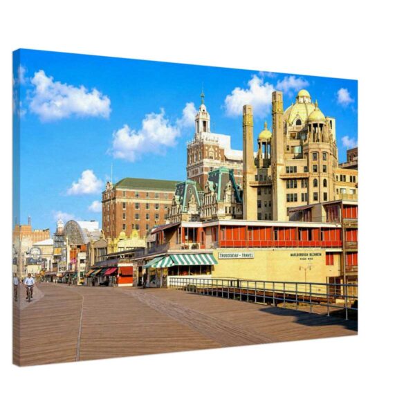 Copy of Atlantic City Boardwalk in the 1960s - Canvas Print 75679666-a99e-499d-ab59-3fb5d7982423