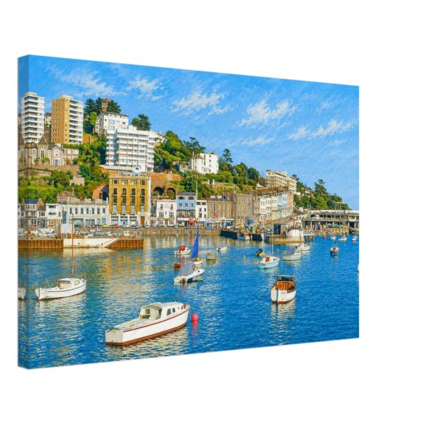 Torquay Harbour, Devon, England 1970s - Canvas Print 76b6a6a8-30f3-4ba2-9143-dc104b9a48c0