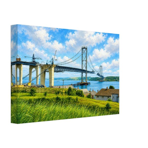 Forth Road Bridge Under Construction, Scotland 1960s - Canvas Print 780000b4-e7fb-4faa-995d-1ad623cac939