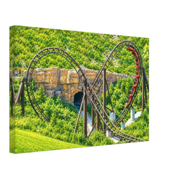 Dragon Mountain Coaster, Marineland, Niagara Falls 1980s - Canvas Print 78ab5db7-dbf8-4e41-9d9d-767072f3c609