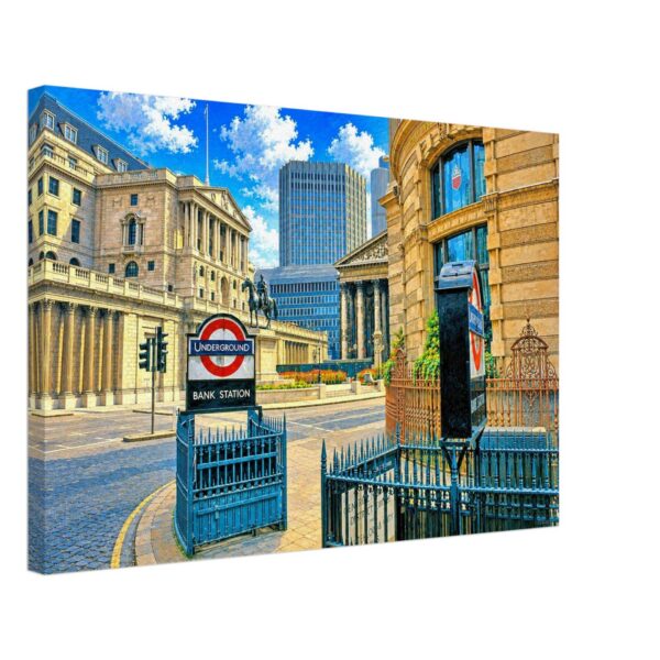 Bank Station, City of London, England 1980s - Canvas Print 79ad8bca-acf2-4fce-ab10-e012ba385c33