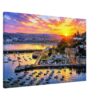 Torquay Harbour at Sunset, Devon, England 1970s - Canvas Print 7cf4b2e1-60eb-48b7-a1e5-c63e97872d68