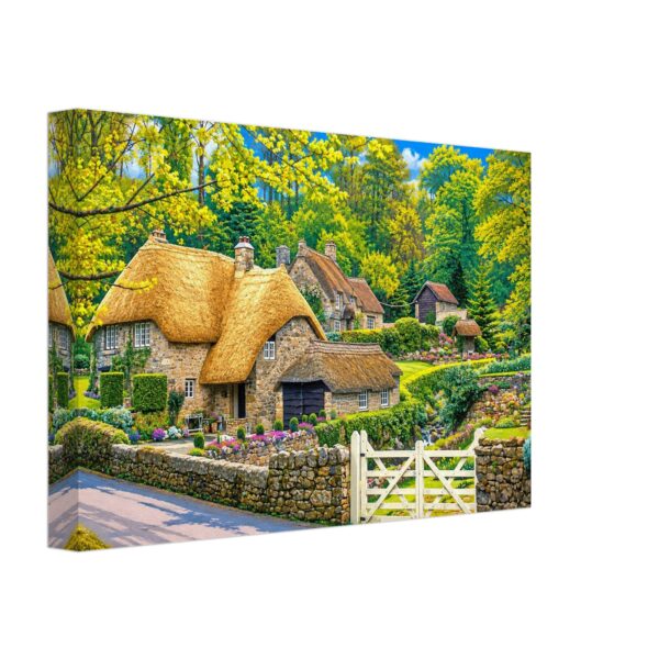 Thatched Cottage in Buckland in the Moor, Devon 1970s – Canvas Print 7d5eb405-1193-4afa-ac78-2139f17f3c41