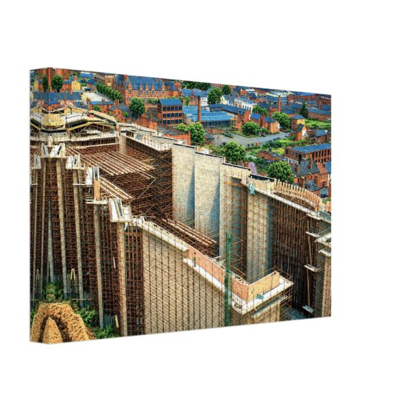 Coventry Cathedral Under Construction 1950s - Canvas Print 7dba06c4-2c95-4177-b610-ed949e4eebcc