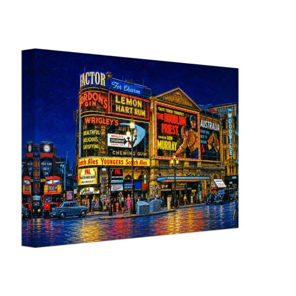 Piccadilly Circus at Night, London, England 1960s - Canvas Print 80a339d2-affd-438d-9712-e05d278673e9
