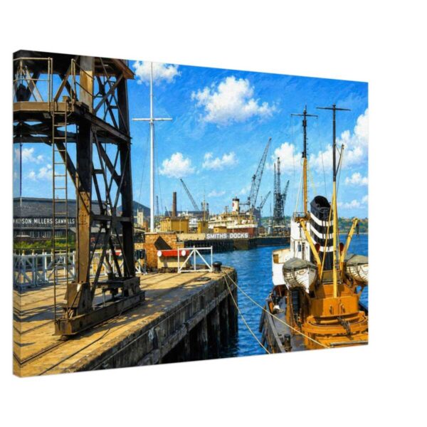 Tyne Commission Quay, North Shields, England 1950s - Canvas Print 8440b2b8-25b4-4bd9-8732-3c5061bd8693