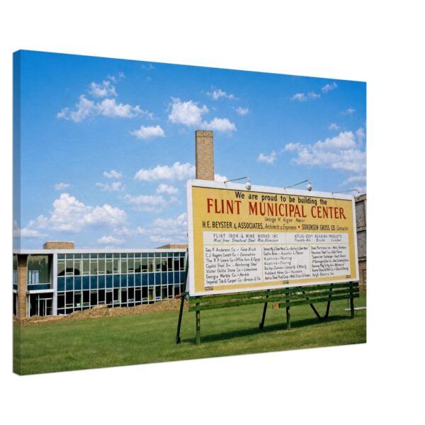 Flint Municipal Center Construction, Flint, Michigan 1950s - Canvas Print 87edab91-8a86-4a94-8030-bb2b01c072d0