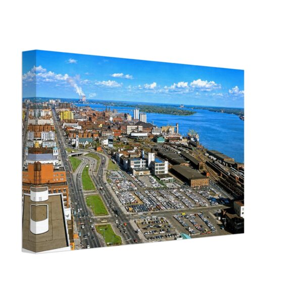 Detroit Riverfront, Michigan 1960s - Canvas Print 88d73d31-19f3-402a-a443-b8a6defb9fef