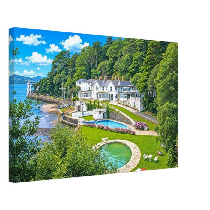 Portmeirion Hotel, North Wales 1970s - Canvas Print 890c36f2-400d-4b73-b866-0fbfd7b94238