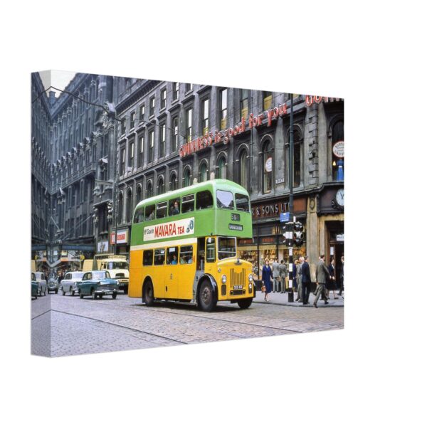 Leyland Titan Bus on Union Street, Glasgow, Scotland 1960s - Canvas Print 89892f40-d676-4c61-af3c-8a930548607c