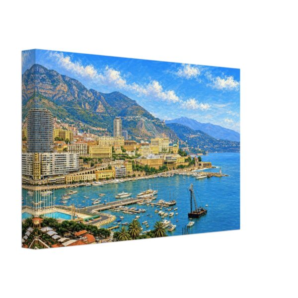Monaco Harbor and Monte Carlo, Monaco 1960s - Canvas Print 8b2a974d-c5ad-46a8-bb4f-51b8ecd0bb1f