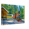 Steam loco at Portland Zoo Railway, Oregon 1960s – Canvas Print 8d4b988c-02c1-4db9-b7f2-8e90d0f38ffb
