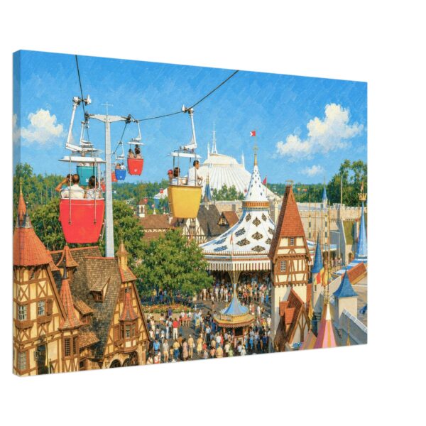 Skyway over Fantasyland at Walt Disney World 1970s – Canvas Print 945b1a93-add5-404c-8f29-2dc9b9d0ca65