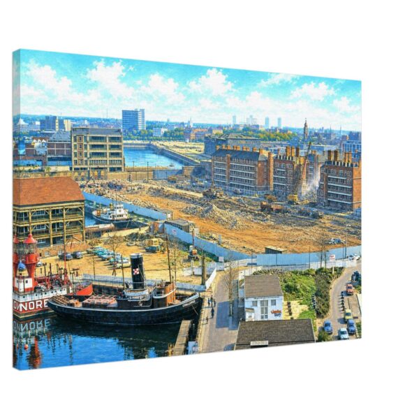 St Katharine Docks Redevelopment, London 1970s - Canvas Print 9567b2e4-bd7b-4f1c-a0e2-b2a2ac1e079f