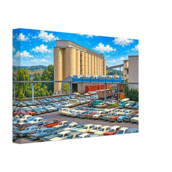 Hersheypark Monorail and Chocolate Factory, Hershey, Pennsylvania 1970s - Canvas Print 96b2c8d7-915c-46b6-b6d4-ebc78882a582