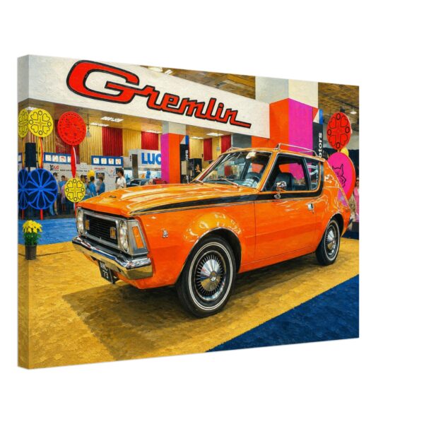 AMC Gremlin at the New York Auto Show 1970 – Canvas Print 96fb4f7e-092f-452e-994b-d629b157d0a4