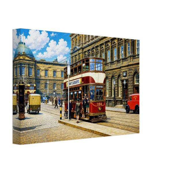 Tram 156 on North Bridge, Edinburgh 1950s - Canvas Print 973954c7-2778-4822-8f3b-4a1050cf3544