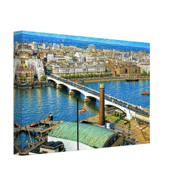 Waterloo Bridge and Royal Festival Hall, London 1960s - Canvas Print 986e3b17-5deb-4bd9-bd07-1afaf3414d41