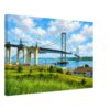 Forth Road Bridge Under Construction, Scotland 1960s - Canvas Print 991ee2d3-79b0-43fb-b29a-ccc1b63075b3