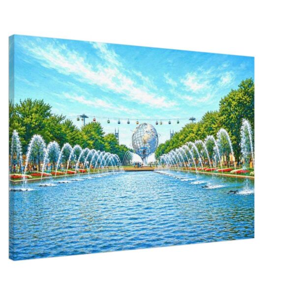 Fountains of the Fairs, New York World’s Fair 1964 – Canvas Print 9bf22a87-1228-4853-bda9-1e818447ab88
