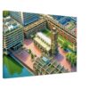 St Giles Cripplegate, Barbican, London 1970s - Canvas Print 9eb4e0ad-0c06-47bd-b748-8cb00db6f29f