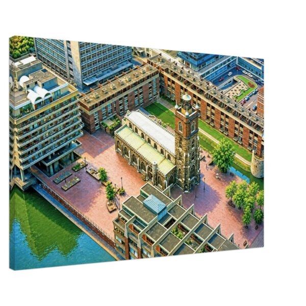 St Giles Cripplegate, Barbican, London 1970s - Canvas Print 9eb4e0ad-0c06-47bd-b748-8cb00db6f29f