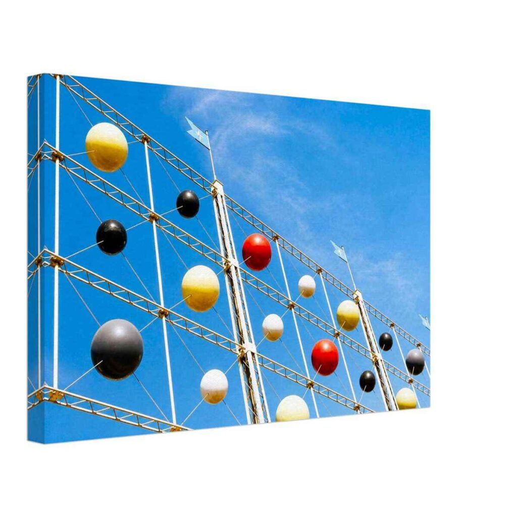 One of the colorful Abacus Screens surrounding the Festival of Britain site on London's South Bank in 1951 - Canvas Print