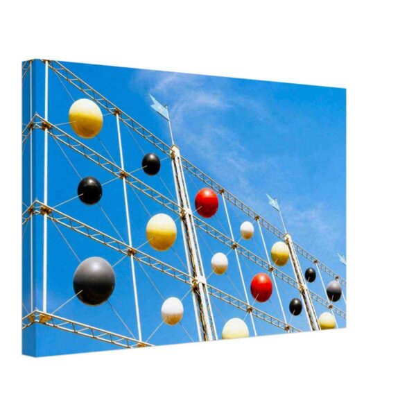 Abacus Screen, Festival of Britain, South Bank, London 1951 - Canvas Print One of the colorful Abacus Screens surrounding the Festival of Britain site on London's South Bank in 1951 - Canvas Print