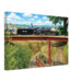 1980s painterly view of Severn Lamb's 7¼-inch gauge Union Pacific Big Boy 4008 William Jeffers crossing a viaduct at the Forest Railroad, Dobwalls, Cornwall - canvas print.
