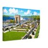 Clifton Memorial Arch, Niagara Falls, Canada 1960s – Canvas Print Painterly 1960s view of the Clifton Memorial Arch at Niagara Falls, Canada, with gardens, period cars, visitors, the falls and the Skylon Tower.