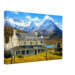 Cluanie Inn, Glenmoriston, Scottish Highlands 1970s - Canvas Print 1970s view of the Cluanie Inn beside Loch Cluanie in the Scottish Highlands, with snow-capped mountains towering behind the historic hotel, reimagined in a painterly style from a genuine vintage color photograph.