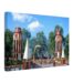 Entrance towers of the Festival Pleasure Gardens in Battersea Park during the Festival of Britain, London 1951 - Canvas Print