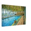 Indoor Swimming Pool, Butlins Bognor Regis Holiday Camp 1960s - Canvas Print 1960s painterly view of the original indoor swimming pool at Butlin's Holiday Camp, Bognor Regis with hanging parrots and tropical foliage - canvas print.