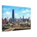 John Hancock Center Under Construction, Chicago 1960s - Canvas Print 1960s painterly view of the Chicago skyline with the John Hancock Center under construction, Illinois - canvas print.