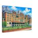Marlborough Blenheim Hotel, Atlantic City 1960s - Canvas Print Painterly 1960s view of the Marlborough-Blenheim Hotel in Atlantic City, with red-brick hotel buildings, steep roofs, balconies, lawn and blue sky.