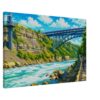 Michigan Central Railway Bridge, Niagara Falls 1962 - Canvas Print Michigan Central Railway Bridge spanning the Niagara River at Niagara Falls, Ontario and New York 1962 - Canvas Print