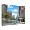 Sheraton-Cadillac Hotel, Detroit 1960s - Canvas Print 1960s view of the Sheraton-Cadillac Hotel on Washington Boulevard in downtown Detroit with classic American cars, reimagined from a genuine vintage color photograph in a painterly style.
