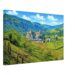 Tintern Abbey, Monmouthshire, Wales 1950s - Canvas Print 1950s view of Tintern Abbey in Monmouthshire, Wales, surrounded by the green countryside of the Wye Valley, reimagined in a painterly style from a genuine vintage color photograph.