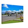 Trans Australia Airways DC-3, Papua New Guinea 1960s - Canvas Print 1960s painterly view of a Trans Australia Airways Douglas DC-3 at Mount Hagen Airport, Papua New Guinea with passengers boarding - canvas print.