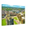 Windsor Castle, Windsor, England 1970s - Canvas Print Painterly 1970s aerial view over Windsor Castle in England, showing St George’s Chapel, the Round Tower, castle courtyards, lawns, visitors and the surrounding town.