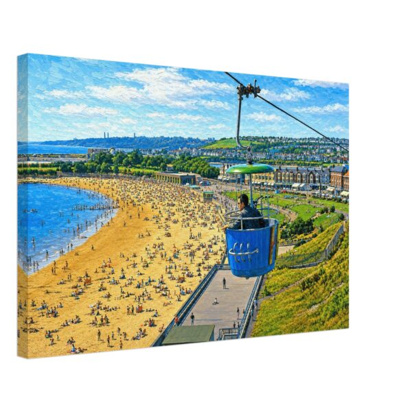 Barry Island Beach from the Butlin’s Chairlift, South Wales 1960s - Canvas Print a3143256-e827-4d1e-b406-8dc37bbe83b7