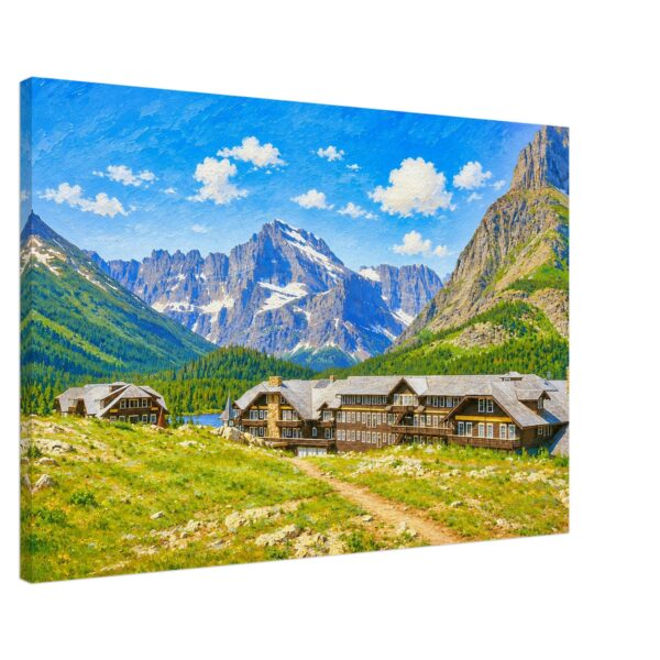 Many Glacier Hotel, Montana 1970s - Canvas Print a463bda4-10f7-4073-8747-64d0917108bb