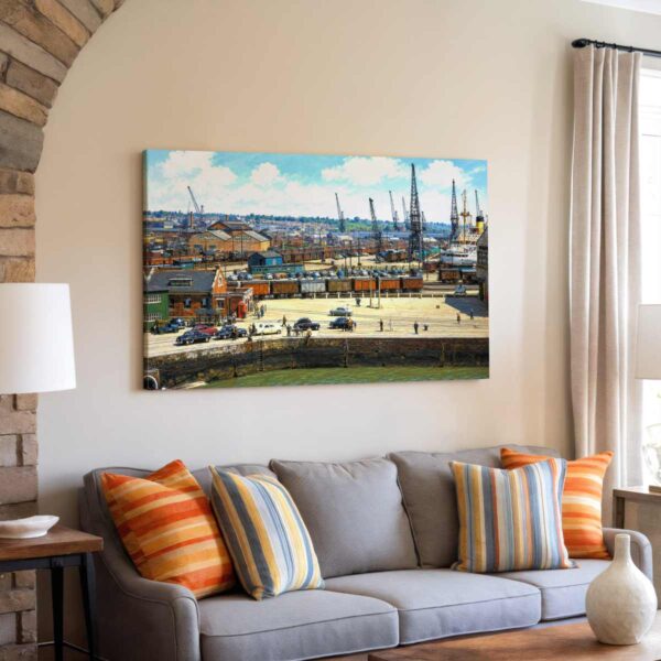 Southampton Docks, England 1950s - Canvas Print Southampton Docks, England 1950s - Canvas Print